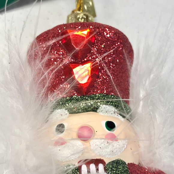 Kurt Adler Glass Nutcracker Toy Soldier Christmas Ornament Noble Gems Hand Blown - Picture 12 of 16